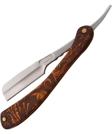 Minkissy 3-in-1 Folding Knife Razor - Stainless Steel Straight Shave Razor & Blade Holder for Men | Old-Fashioned Wood Design | Ideal for Daily Use & Hairdressers - Buy Online on GoSupps.com