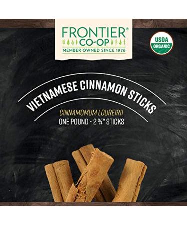 Frontier Co-op Organic Cinnamon Sticks 2 3/4 - 1lb (Pack of 1) | Premium Quality 100% Natural Ceylon Cinnamon Sticks - Buy Online on GoSupps.com