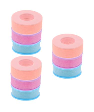 Healeved 9 Rolls Eyelash Tape Extensions Eyelash Patches Eye Shadow Eyelash Fabric Tape Eyelash Tools Lash Glue Ring DIY Lash Grafting Tape Eyeliner Tape Mascara Non-woven Fabric Make up