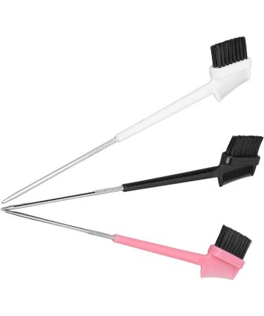 Double Sided Eyebrow Brush Comb for Lash Brow Grooming Hair Styling with ABS Stainless Steel Nylon Hair Makeup Tool - Buy Online on GoSupps.com