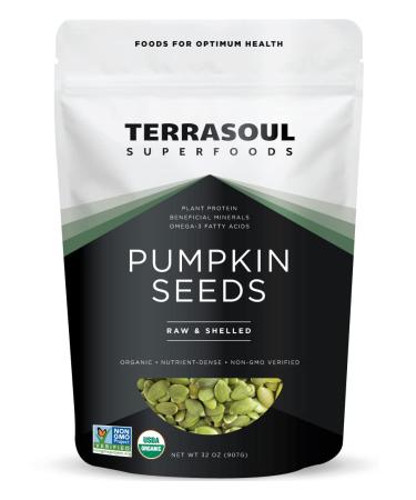 Terrasoul Superfoods Organic Pumpkin Seeds 2 Lbs - Premium Quality  Fresh  Raw  Unsalted