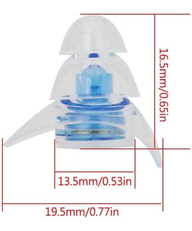 Fidelity 21dB Anti-Noise Earplugs for Concerts & Festivals - 19.5cm Blue | Premium Hearing Protection - Buy Online on GoSupps.com