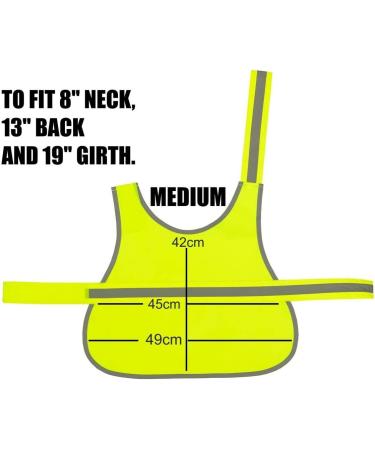 Flexi-Print Hi Vis Reflective Dog Coat - Personalized Service Dog Vest for Nervous & Reactive Dogs | Yellow Large - Buy Online on GoSupps.com