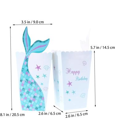 HOMSFOU 72 Pcs Disposable Food Containers Container Disposable Containers Christmas Decor Popcorn Container Mini Cake Toppers Gift Bags Party Popcorn Boxes Child Mermaid Candy - Buy Online on GoSupps.com
