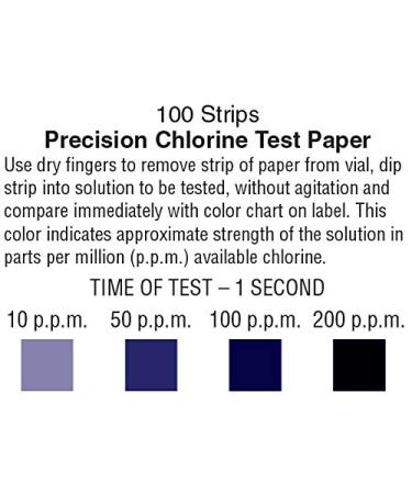 USA Made Chlorine Bleach Test Paper 100 Strips - 10-200 ppm | Restaurant Sanitizer Test Kit - Buy Online on GoSupps.com
