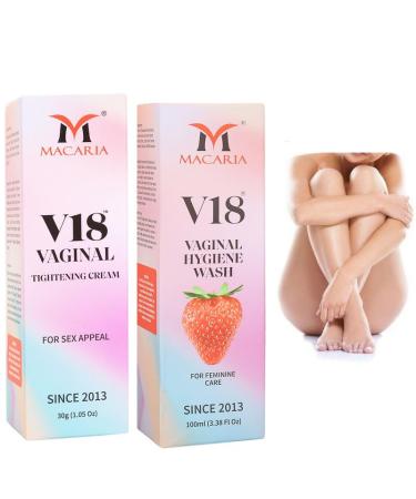 MACARIA V18 Vaginal vagina pussy tightening & sex increase gel cream + vaginal yoni pussyi private part wash Travel size for women