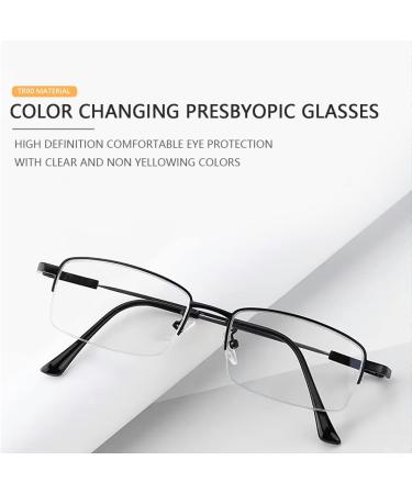 Miryea Photochromic Progressive Multifocal Reading Glasses - UV400 Protection Trifocal Transition Glasses for Women - Mnne Black 1.5x - Buy Online on GoSupps.com