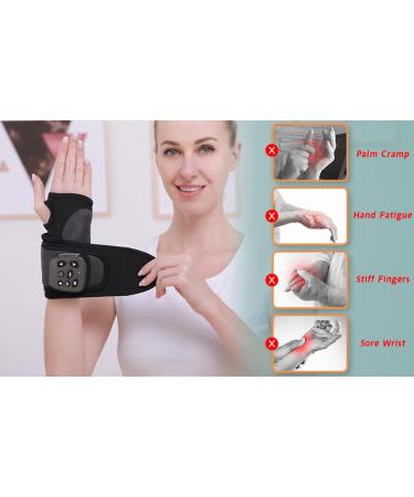 Carpal Tunnel Wrist Brace & Electric Massage Therapy | Hand Massager with Vibration Compression & Heating for Pain Relief & Tendonitis - Buy Online on GoSupps.com