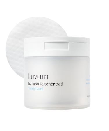 Hyaluronic Acid Toner Pads - Witch Hazel Extract - Soothing & Hydrating for Sensitive Skin - Balanced PH 5.5 Formula - Korean Skin Care 60 Pads