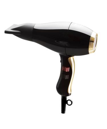 Elchim 3900 Healthy & Light Ionic Professional Hair Dryer - Lightweight 2 Concentrators Black & Gold - International Shipping Available - Buy Online on GoSupps.com