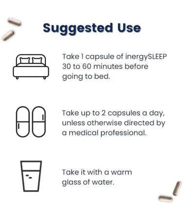 BB Company inergySLEEP | Natural Sleep Supplement & Sleep Aid for Deep Sleep, Helps to Calm & Relax | Magnesium, Lemon Balm, Black Cohosh, GABA, Holy Basil | Packaging Vary | 30 Ct - Buy Online on GoSupps.com