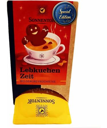 The De Noel Bio Gingerbread Tea Bags 18 Bags | Organic Christmas Tea Gingerbread Time Organic Aromatic Christmas Herbal Tea - Buy Online on GoSupps.com