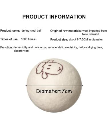 Dryer Balls Wool Dryer Balls Natural Wool Fabric Softener Reduces Wrinkles and Reusable with Storage Bag to Shorten Drying Time Pack of 6 - Buy Online on GoSupps.com