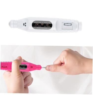 POPETPOP Professional Acrylic Gel Tool Acrylic Nails Tools Electric Nail File Manicure Polishing Tools Portable Nail Drill Professional Nail Drill Machine Manicure Tool Polisher White Major 13.8*2.8cm White - Buy Online on GoSupps.com
