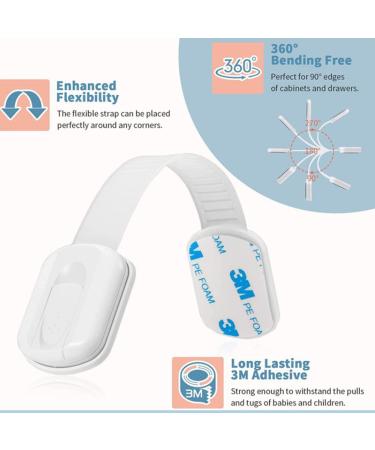 Premium Child Safety Locks - 6 Piece Adjustable Baby Cabinet Protection Set for Home Safety - Buy Online on GoSupps.com