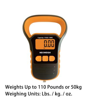Portable Fishing Scale 110lbs/50kg with Tape Measure, Large Backlight Display | Easy to Read Digital Scale with 3 Weighing Units, Lanyard & Tare Function - Buy Online on GoSupps.com