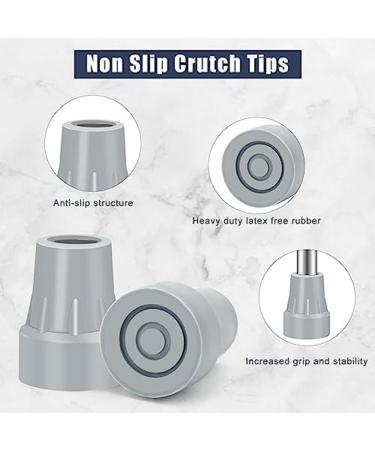 dinio Crutch Tips 7/8Inch Heavy Duty Non-Slip Rubber Cane Tips Foot Crutch Accessories 6 PCS - Buy Online on GoSupps.com