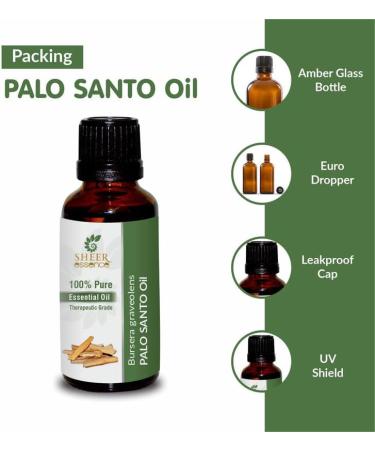 Palo Santo Oil 15 ML - 100% Pure Natural Therapeutic Grade Bursera Graveolens Essential Oil for Healing & Wellness - Buy Online on GoSupps.com