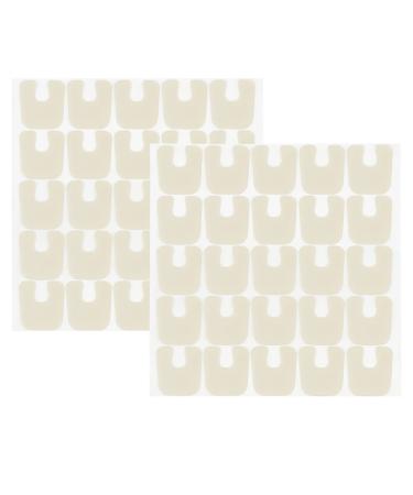 Tikfoam Callus Pads 50Pcs, U Shaped Callus Cushions Foam,1/8 in Thick Foot Pads Reduce Foot and Heel Pain, Pedi Cushions for Women & Men, Feet Pads Pain Relief