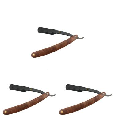FRCOLOR 3pcs Razor for Men Shaving Men Razors Hand Squeegee Men's Razor Bald Shavers for Men Head Shaver for Men Mens Razors for Shaving Rasuradoras Para Hombres Bamboo Metal Man Metal Steel Wooden