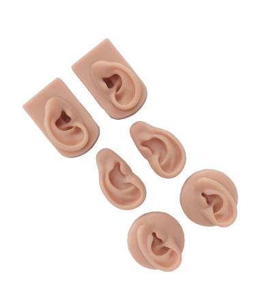 Flexible Silicone Human Ear Model 3 Pair Set | Hand Crafted & Reusable Display Props for Earrings | Medium Skin Color - Buy Online on GoSupps.com