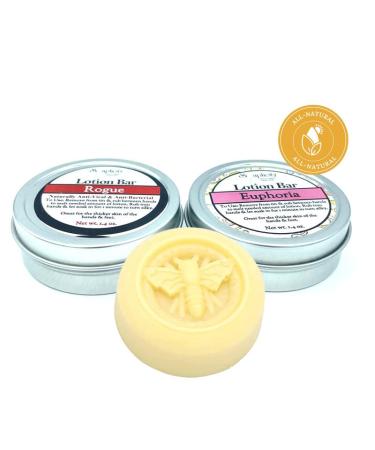 Moisturizing Lotion Bar 2PK | Natural Ingredients, Cocoa & Mango Butters, Beeswax Infused with Essential Oils - Buy Online on GoSupps.com