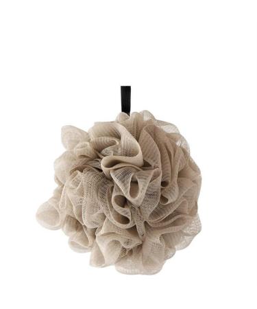 Bath Sponges for Adults Bath Sponge Mesh Pouf Bath Sponge Foam Loofah Sponge (Size : Khaki)