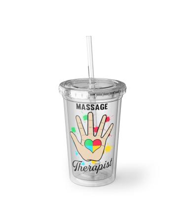 Plastic cup 473 ml vintage reflex zone massage Shiatsu scratch relaxation lover hilarious remedy medicine submissive physiotherapy 473 ml transparent 16Oz