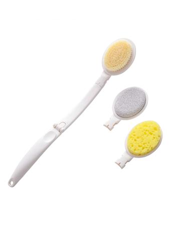 Long-Handled Bath Brush Set of Three  Removable Multifunctional Home Back Brush  Exfoliation  Fatigue Relief  Clean Pores Massage Brush