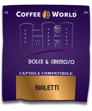  Coffee World COFFEE WORLD 75 capsules compatible with Bialetti * coffee machines smooth and creamy taste (1 pack of 75 individually wrapped capsules) - Buy Online on GoSupps.com