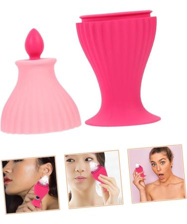 Beavorty Ice Cube Tray & Roller - Reusable Silicone Face Ice Tool for Skin Massage - Pink 15x6CM - Buy Online on GoSupps.com
