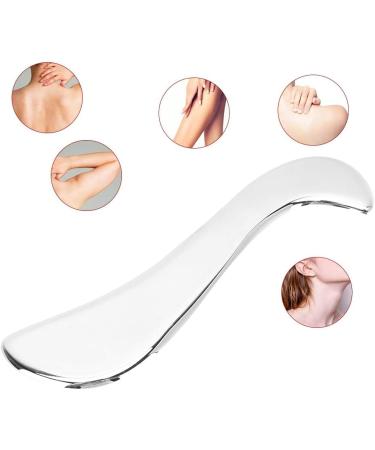 Verdant Touch Stainless Steel Gua Sha Tool - 20cm Body Scraping Board for Pain Relief & Massage - Buy Online on GoSupps.com