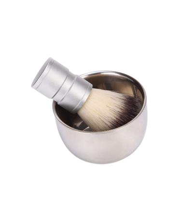 Frcolor Razor shell made of stainless steel shaving bowl and brush travel razor brush Bartbrush men men's hair brush razor brush for men men's brushes travel handbook soap