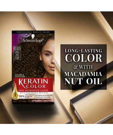 Schwarzkopf Keratin Color 6.83 Light Brown - Color & Moisture Permanent Hair Color - Buy Online on GoSupps.com