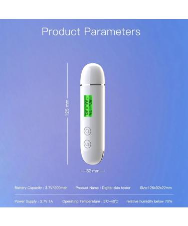 LAUGHERER Skin Moisture Tester Smart Water and Oil Tester LCD Display Facial Skin Moisture Meter Fluorescent Agent Detector - Buy Online on GoSupps.com