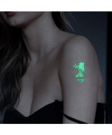 Glow In Dark Temporary Tattoo Stickers - 20 Sheets | Luminous Fluorescent Waterproof Body Art Transfers for Party, Festival & Club | Fun DIY Decoration Accessories - Buy Online on GoSupps.com