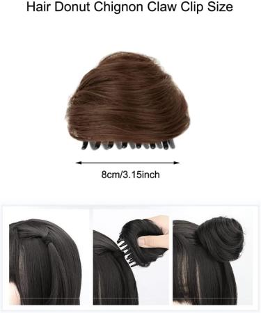 Cat Ears Hair Donut Chignon Claw Clip in Messy Hair Bun Space Bun Hair Pieces Cat Ears Bun Hair Extensions Wig Accessory Ponytail Hairpieces for Women Girls (Light Brown) - Buy Online on GoSupps.com