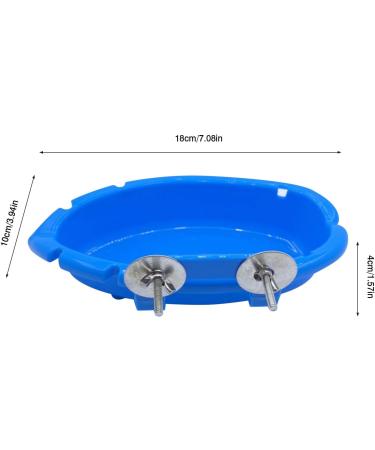 Groust Bird Bath Tub Bowl Basin Hanging Birdbath Toy Pet Parrot Budgie Parakeet Cockatiel Cage Water Shower Food Feeder (including mounting screws) - Buy Online on GoSupps.com