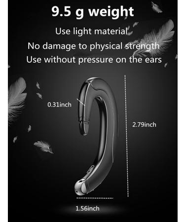 Wireless Bluetooth Headphone with Mic for Cell Phone - Lightweight & Waterproof Earpiece for Business, Office, Sports - Black - Buy Online on GoSupps.com