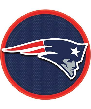 NFL New England Patriots Made from Paper Round Plates, 9", Multicolor