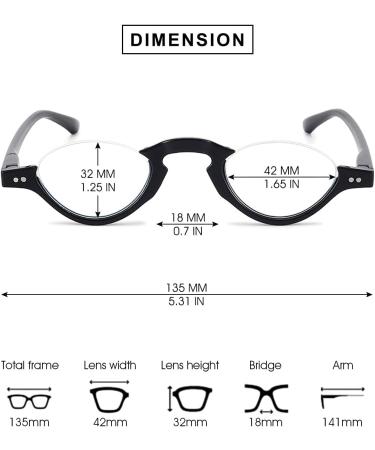Vevesmundo Anti-Blue Light Reading Glasses for Men & Women - Modern Computer Glasses with 2.5X Magnification & Flexible Hinge - Protect Your Eyes from Digital Strain - Buy Online on GoSupps.com