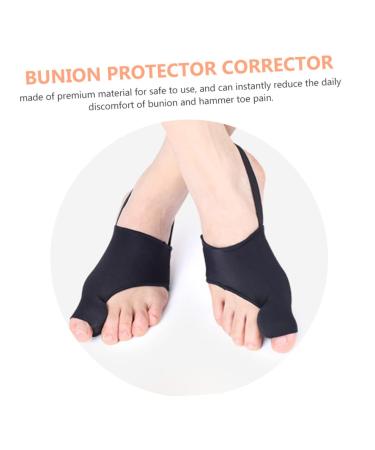 Hallux Valgus Sleeve & Toe Corrector Set - 1 Pair, Black - Toe Separators & Straighteners for Hammer Toe - Hand Cuff Holders - Toe Correcting Tools - 9x6.8cm - Buy Online on GoSupps.com