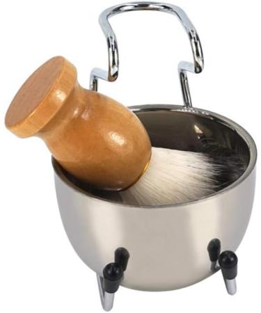Pengenga Raziet Set - Premium Silver Razor Brush & Shaving Gift Set for Men | Brush Stand Soap Bowl & Manual Shaving Essentials - Buy Online on GoSupps.com