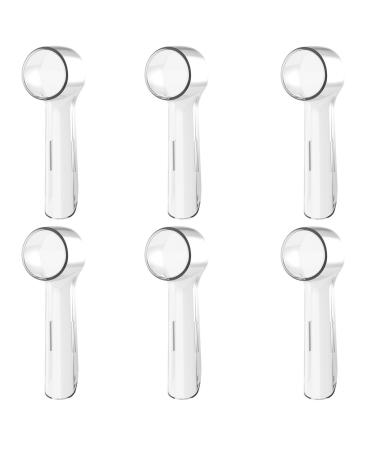 Brizuf 6 pieces of toothbrush heads Cover Compatible with oral B toothbrush heads dust-dust-density of electric toothbrush protective cover for travel considers germs and dust away to be better health transparent
