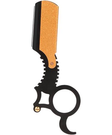 Fowybe Cut-Throat Razor - Premium Manual Barber Women's Razor for Home Travel & Outdoor Adventures - Stylish Black Gold | Men's Beauty Products - Buy Online on GoSupps.com
