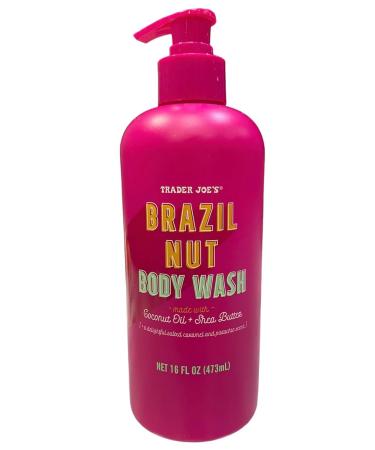Trader Joes - Luxuriant Brazil Nut Body Wash Made with Coconut Oil & Shea Butter 16 oz (473 ml) - Pack of 1