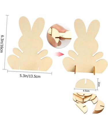 LIFKICH Blank Wood Slices 2 Sets Handmade Rabbit Material Desktop Wooden Label Child Unfinished Rabbit Wood Cutouts As Shown 1 16X13.5X0.1CM - Buy Online on GoSupps.com