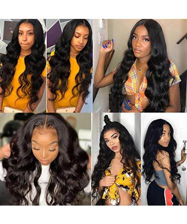 Hd Lace 6x6 Body Wave Wig | Brazilian Virgin Human Hair | 20 Inch | 150% Density | Natural Hairline with Baby Hair | Glueless Soft Wig | Natural Color - Buy Online on GoSupps.com