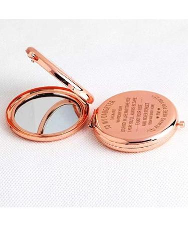 Personalized Daughter Gift - Inspirational Travel Makeup Mirror from Mom & Dad - Buy Online on GoSupps.com