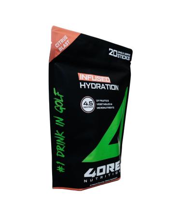4ORE Nutrition Citrus Blast | Vitamin Infused Hydration for On-The-Course | STIM-Free Energy & Rapid Electrolyte Replenishment - Buy Online on GoSupps.com
